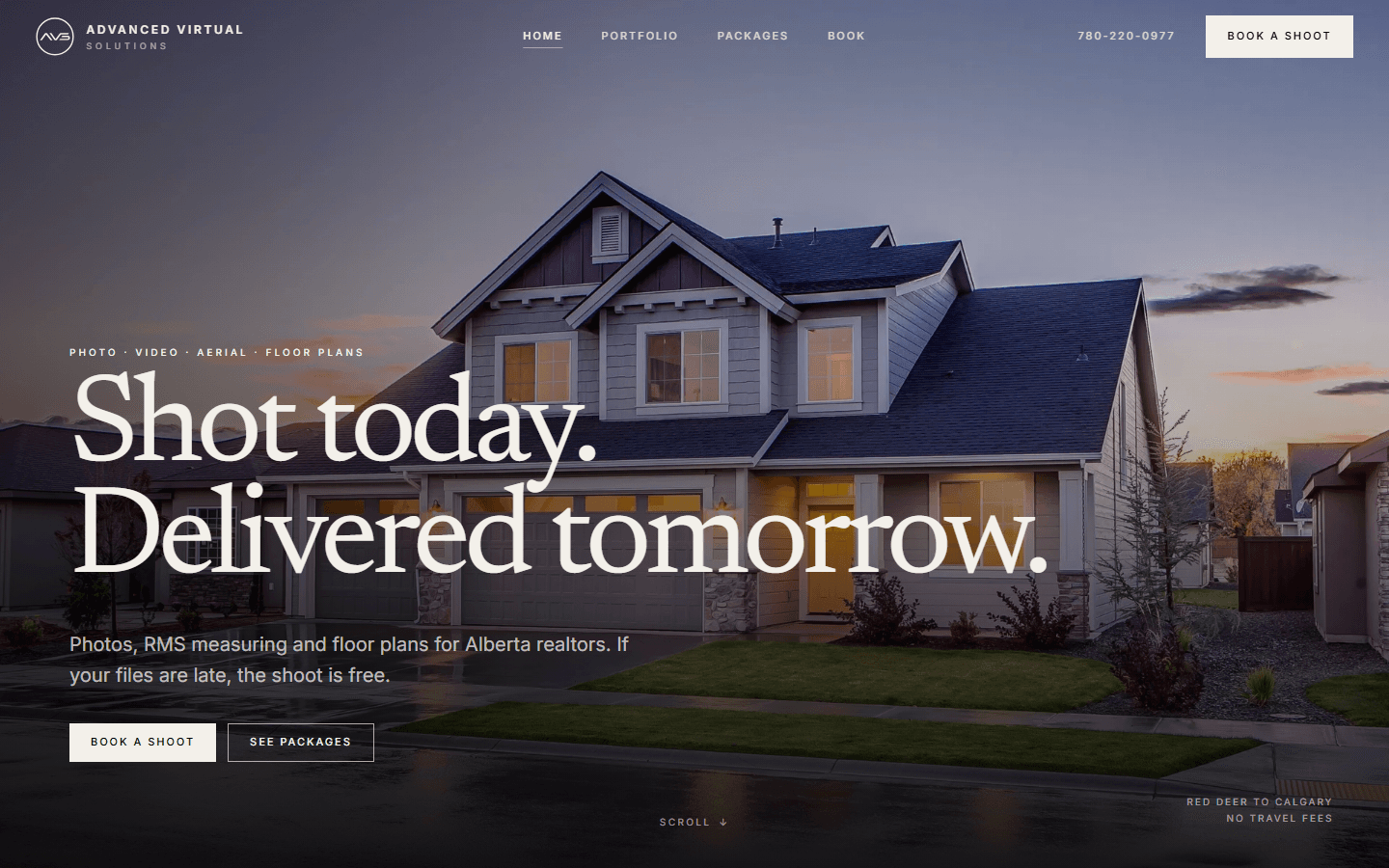 Advanced Virtual Solutions, website built by Polar Visuals in central Alberta
